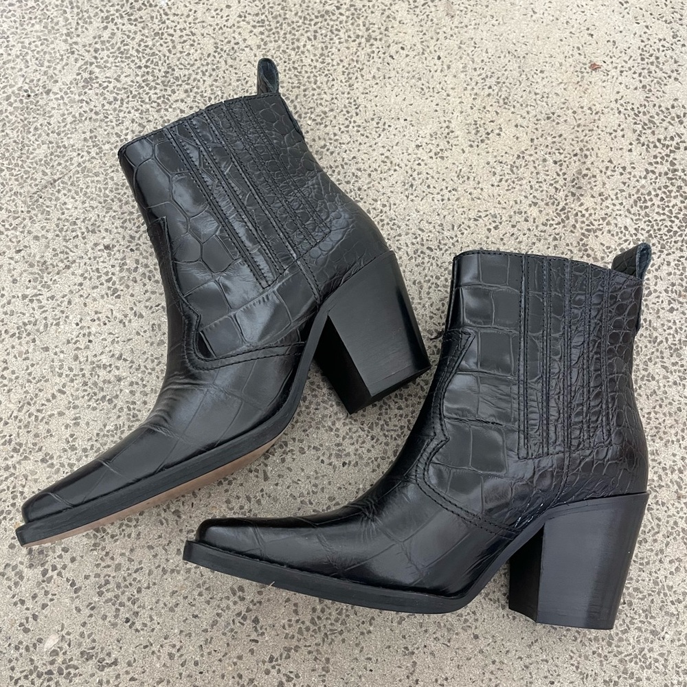 Ganni black ankle boots